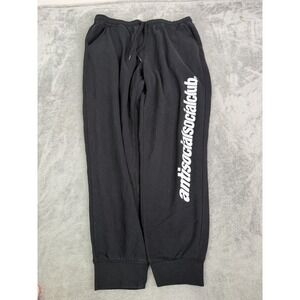 Anti Social Social Club Jogger Sweatpants Men's Size Large Black